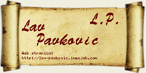 Lav Pavković vizit kartica